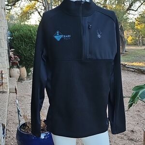 Men's Black Spyder Quarter-Zip Pullover Company Logo Size XL